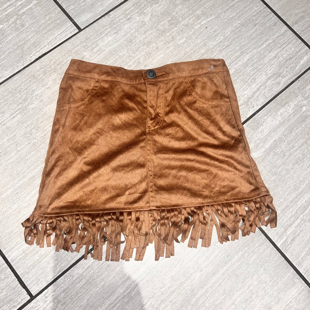 Corduroy skirt brown